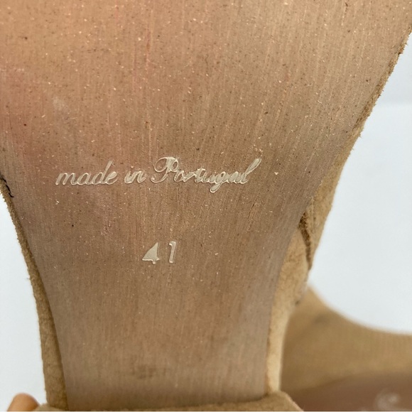 Free People Nicola Chunky Block Heel Suede Ankle Boots Size 41 - Picture 13 of 16